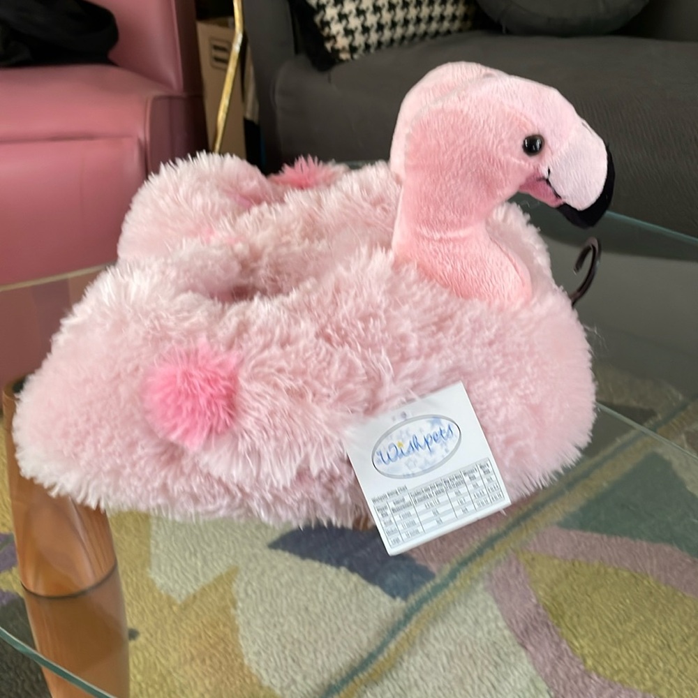 Flamingo house slippers medium